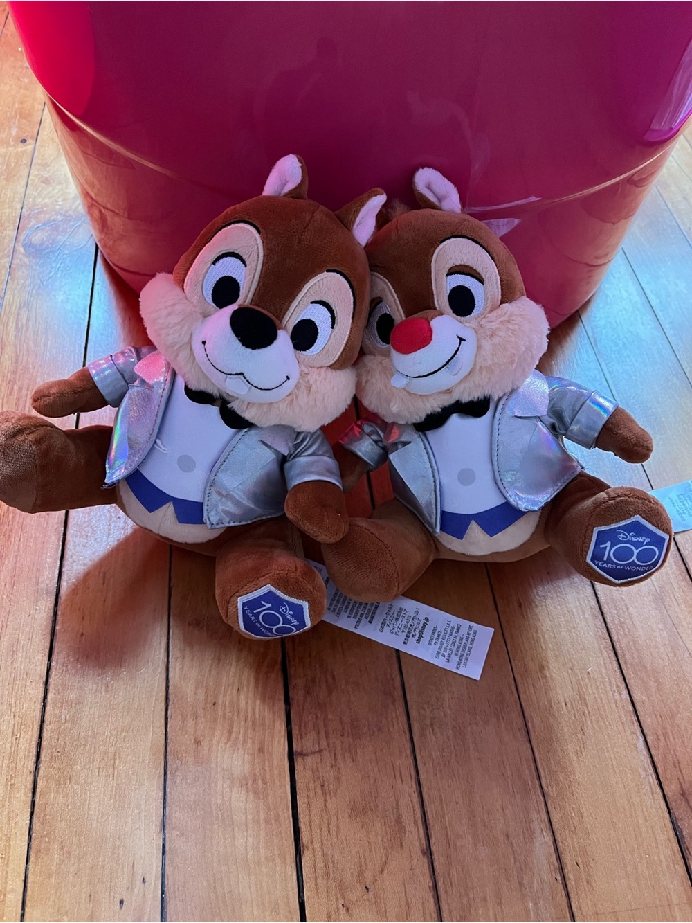 Disney Chip & Dale Plush Duo in Brown with Silver Jackets